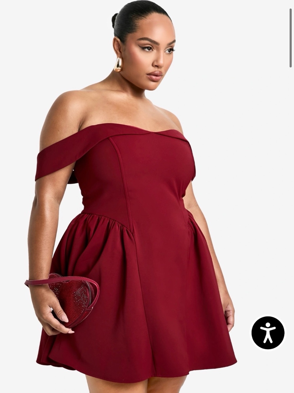 Boohoo Skater Pleated Mini Dress